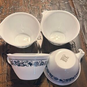 Corelle White and Blue Floral Tea Cups
